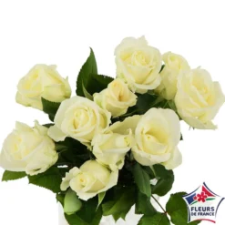 Botte 10 Roses ''Fleurs De France'' H.50cm Coloris Variables 11 Botte 10 Roses ''Fleurs De France'' H.50cm Coloris Variables -Vert Jolie Soldes Boutique 907464 001
